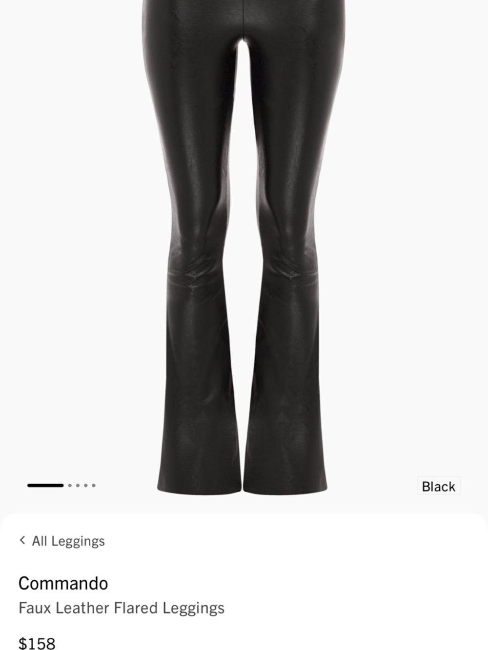 NWT Commando Black Faux Leather Leggings